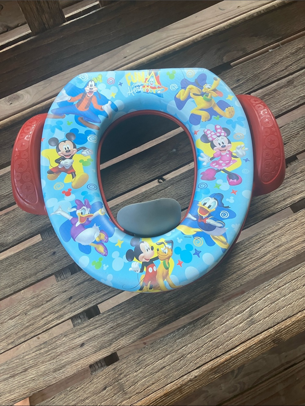 Disney Blue Mickey & Friends Potty Seat with Red Handles